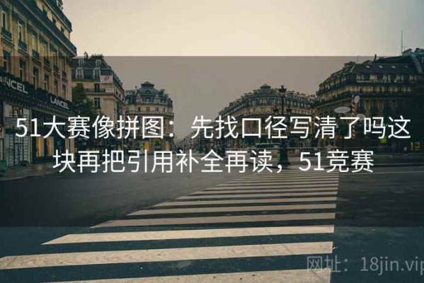 51大赛像拼图：先找口径写清了吗这块再把引用补全再读，51竞赛